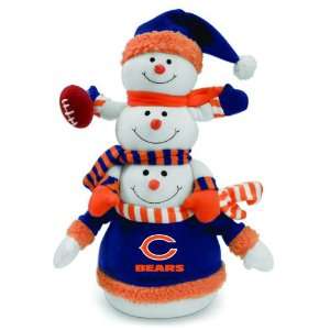  NFL Chicago Bears Plush Towering Triple Snowman Christmas 