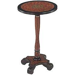Hand painted Walnut Finish Accent Table  