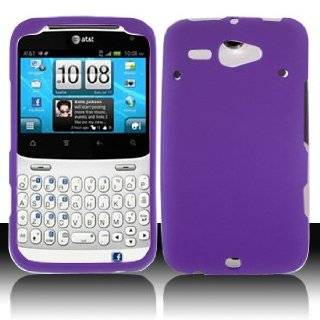 For AT&T HTC Status Accessory   Rubber Purple Hard Protective Hard 