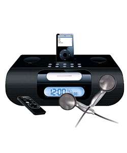Dual alarm Stereo Digital Clock Radio w/ iPod Dock  Overstock