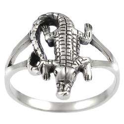 Sterling Silver Alligator Ring  