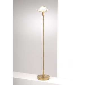    Holtkoetter Antique Brass Marble Glass Floor Lamp