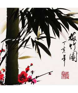   and Plum Flower Chinese Art Wall Scroll Painting  Overstock