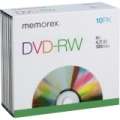 Memorex 05512 DVD Rewritable Media   DVD RW   4x   4.70 GB   10 Pack