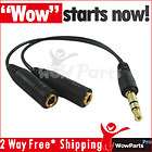5mm Male to Female M/F Audio Headset Y Splitter Cable