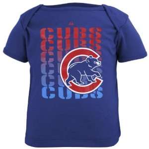 MLB Majestic Chicago Cubs Infant Royal Blue Game Open T shirt  