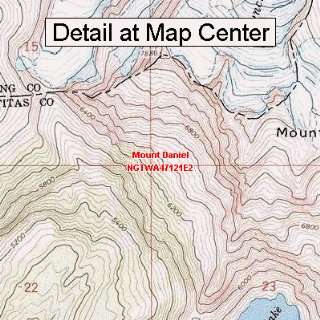 USGS Topographic Quadrangle Map   Mount Daniel, Washington (Folded 