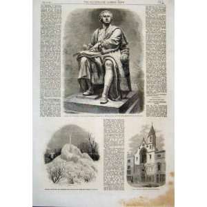   1861 Boyle Parliament House Edinburgh Statue Old Print