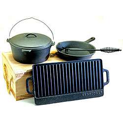 Texsport 5 piece Cast Iron Cookware Kit  