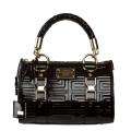 Versace Small Black Patent Leather Satchel Today 