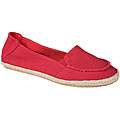 Refresh by Beston Womens Lala Red Canvas Boat Shoes 