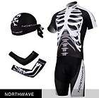   Skeleton Cycling Jersey Shorts Sleeve Cap Clothing Set SIZE M,L,XL