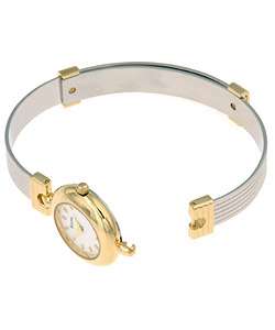 Bulova Womens Two tone Bangle Bracelet Watch  