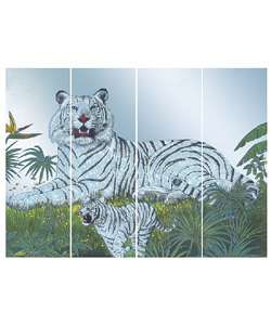White Tiger Wall Mirror  