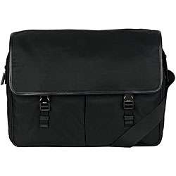 Prada Black Nylon Messenger Bag  Overstock