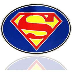 Large Superman Blue, Red and Yellow Belt Buckle  