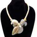 Ivory Satin Natural Shell Cluster Toggle Necklace (Philippines) Today 