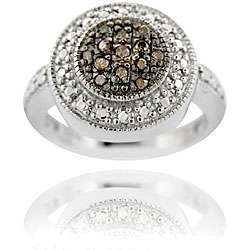 Sterling Silver 1/6ct TDW Brown Diamond Ring  Overstock