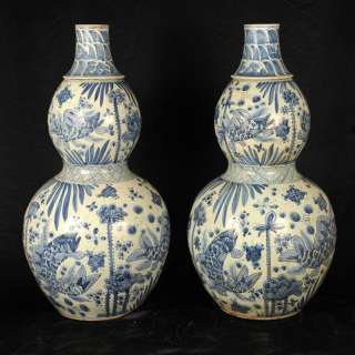 Pair Chinese Nanking Porcelain Jars Vases Pottery China  