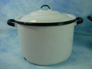   Ware White & Black Cooking Camping Pots Pans Baking Lids Ladle  
