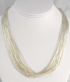 Liquid Silver 50 strand 16 Necklace Sterling Chains  