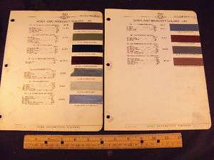1941 41 FORD MERCURY Paint Colors Chip Page Chips Pages  