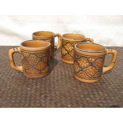 Set of 4 Honey Design Coffee Mugs (Tunisia)  Overstock