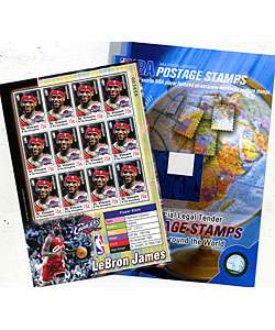 LeBron James Stamp Sheet and Folio Set  