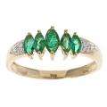 Yach 10k Yellow Gold Zambian Emerald and Diamond Ring Today 