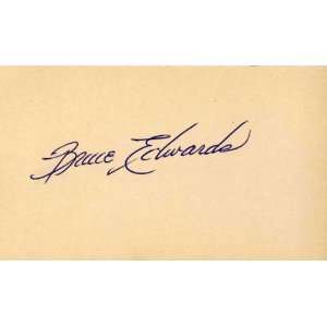  Bruce Edwards Autographed Cut on a 3x5 Card Sports 