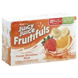 Juicy Juice Fruitifuls All Natural Orange Stawbana Blast 8count 6.75 