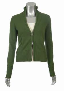 Sutton Studio Womens 100% Pure Cashmere Double Zipper Front Jacket 