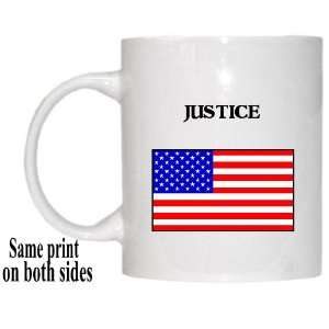  US Flag   Justice, Illinois (IL) Mug 