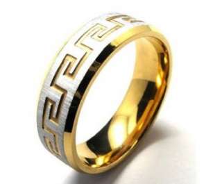   PLATED STAINLESS STEEL GREEK STYLE RING MENS FREE SHIP SIZE 8 12 SALE