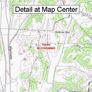  USGS Topographic Quadrangle Map   Sardis, Tennessee 