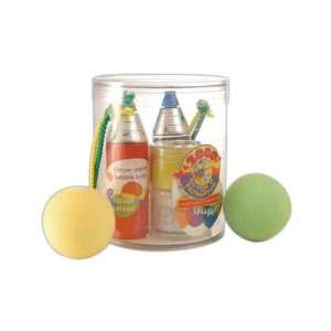   Kids bath experience canister with bubble bath finger paint and more