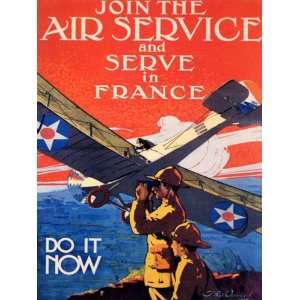AIRPLANE JOIN THE AIR SERVICE SERVE IN FRANCE DO IT NOW WAR SMALL 