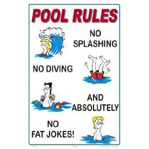 Pool Rules Sign (Humor) 8711Wa1218E