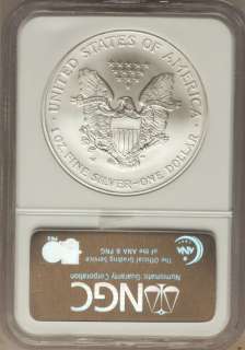 2006 W $1 Silver American Eagle 20th Anniversary Coin NGC MS 70  