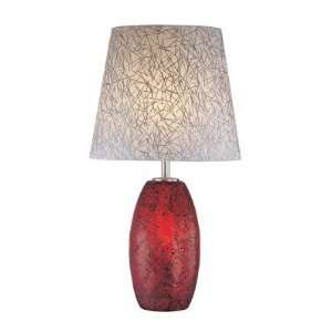  Calix Red Glass Table Lamp