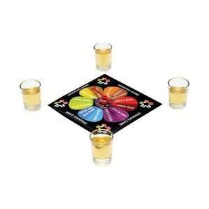 Maxam 6 Game Display Tray 4 Shot Glasses Drinking Game Includes 