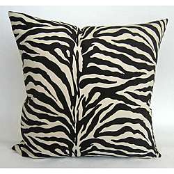 Zebra 24 inch Feather and Down Throw Pillow  