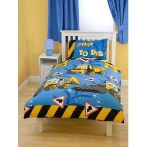  My 1st JCB Duvet Cover and Pillowcase Dig Rotary Design 