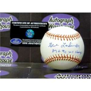  Gene Larkin Autographed/Hand Signed Baseball (Minnesota 