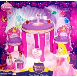   Sleeping Beauty Tea Party Play Set Table & (2) Chairs: Toys & Games
