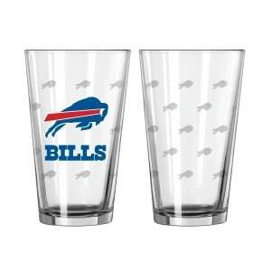 Buffalo Bills NFL Satin Etch Pint Glass ( Set of 2)  