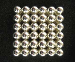 Silver Magnetic Balls Beads Sphere Cube Puzzle 216+Box  