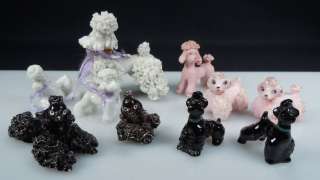 10 Vintage Collection Spaghetti Poodle Figurines  