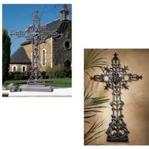   Foundry Cast Iron Crosses Sculptures   Set Of 2