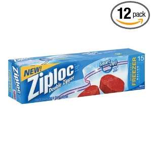  Ziploc Bag Freeezer Gallon, 15 Count Boxes (Pack of 12 